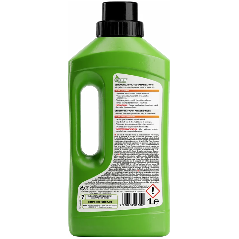 EPUR ONTSTOPPER BIOLOGISCH 1L. EPUR ONTSTOPPER BIOLOGISCH 1L.